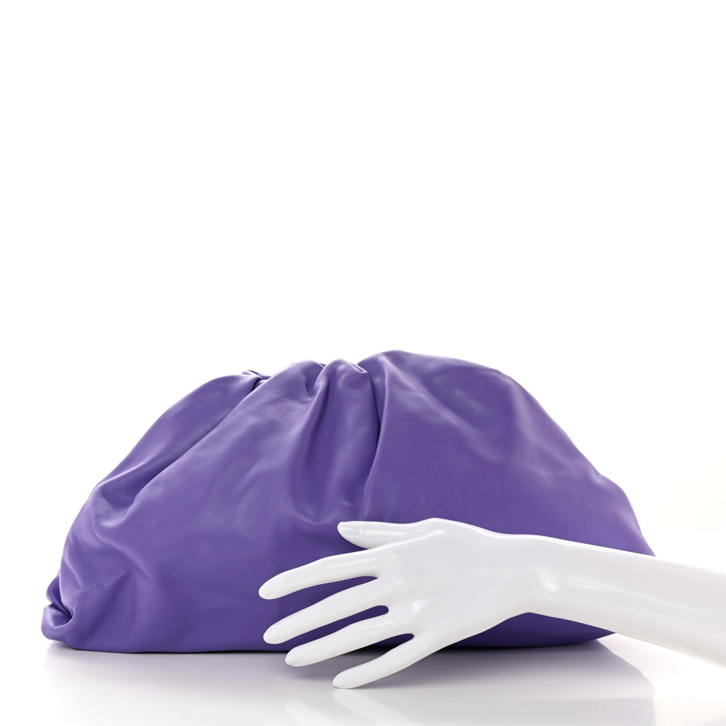 Smooth Butter Calf The Pouch Oversized Clutch Purple