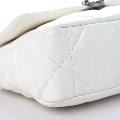 Chanel Lambskin Quilted Medium Chanel 19 Flap White 5 of 11