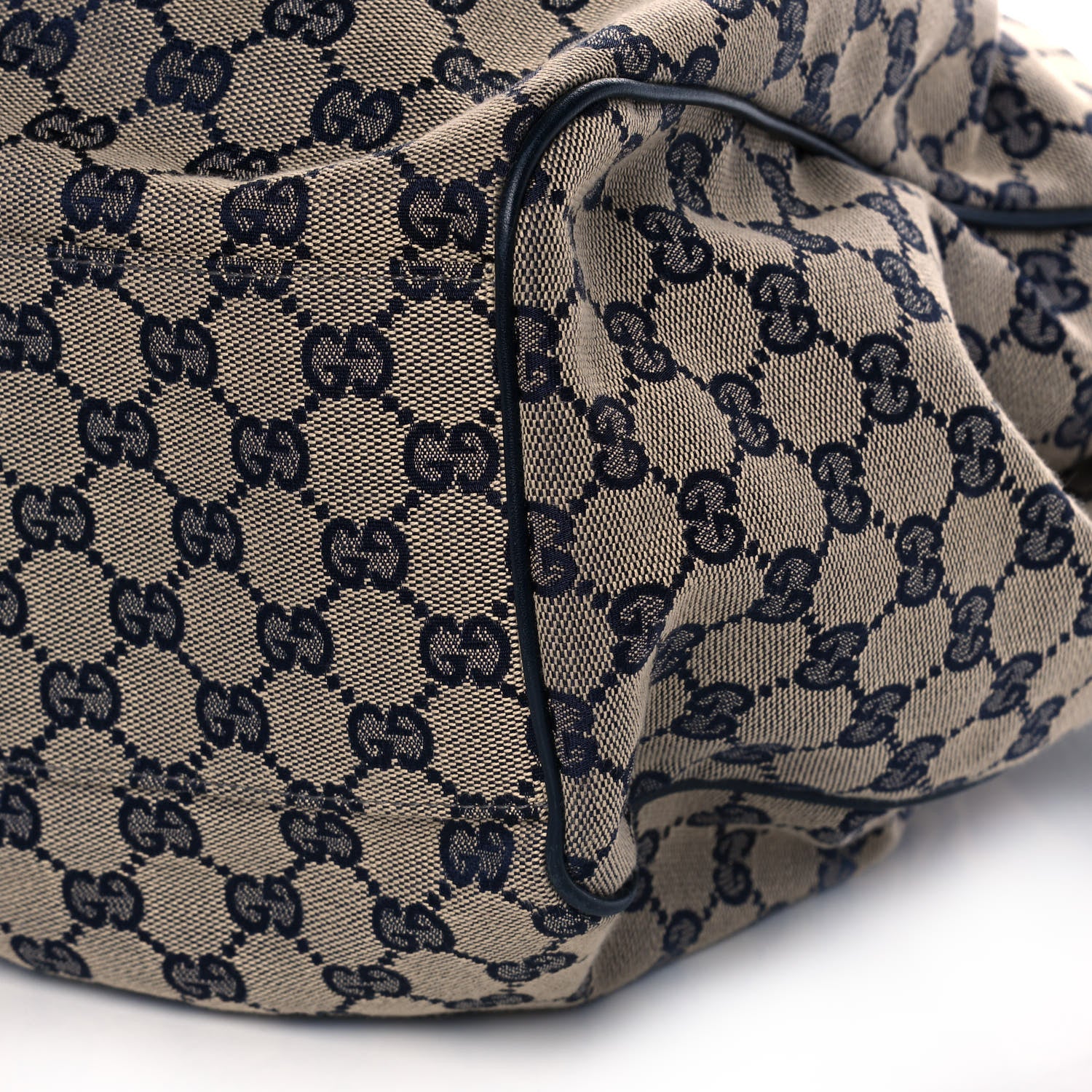 Gucci Monogram Calfskin Large Sukey Tote Beige Blue 11 of 12