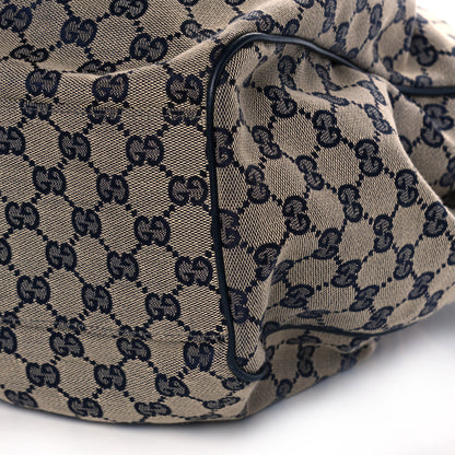 Gucci Monogram Calfskin Large Sukey Tote Beige Blue 11 of 12