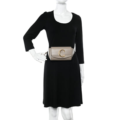 Chloe Calfskin Suede C Belt Bag Motty Grey 2 of 14