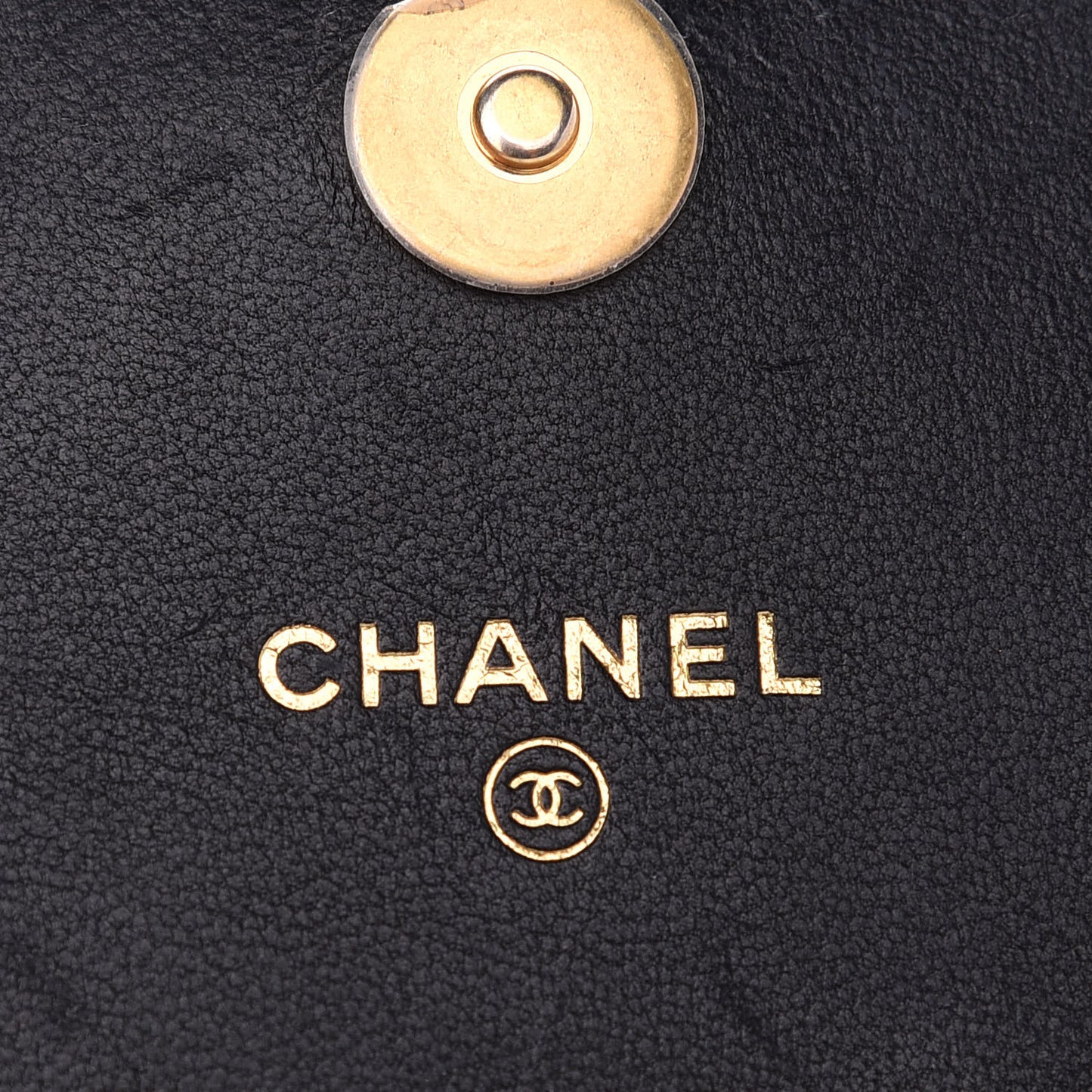 Lambskin Quilted Coco Clips Wallet On Chain WOC Black