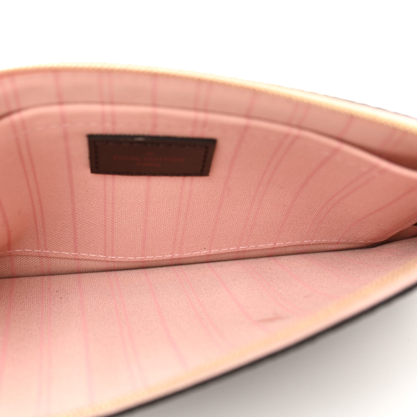 Damier Ebene Neverfull MM GM Pochette Rose Ballerine