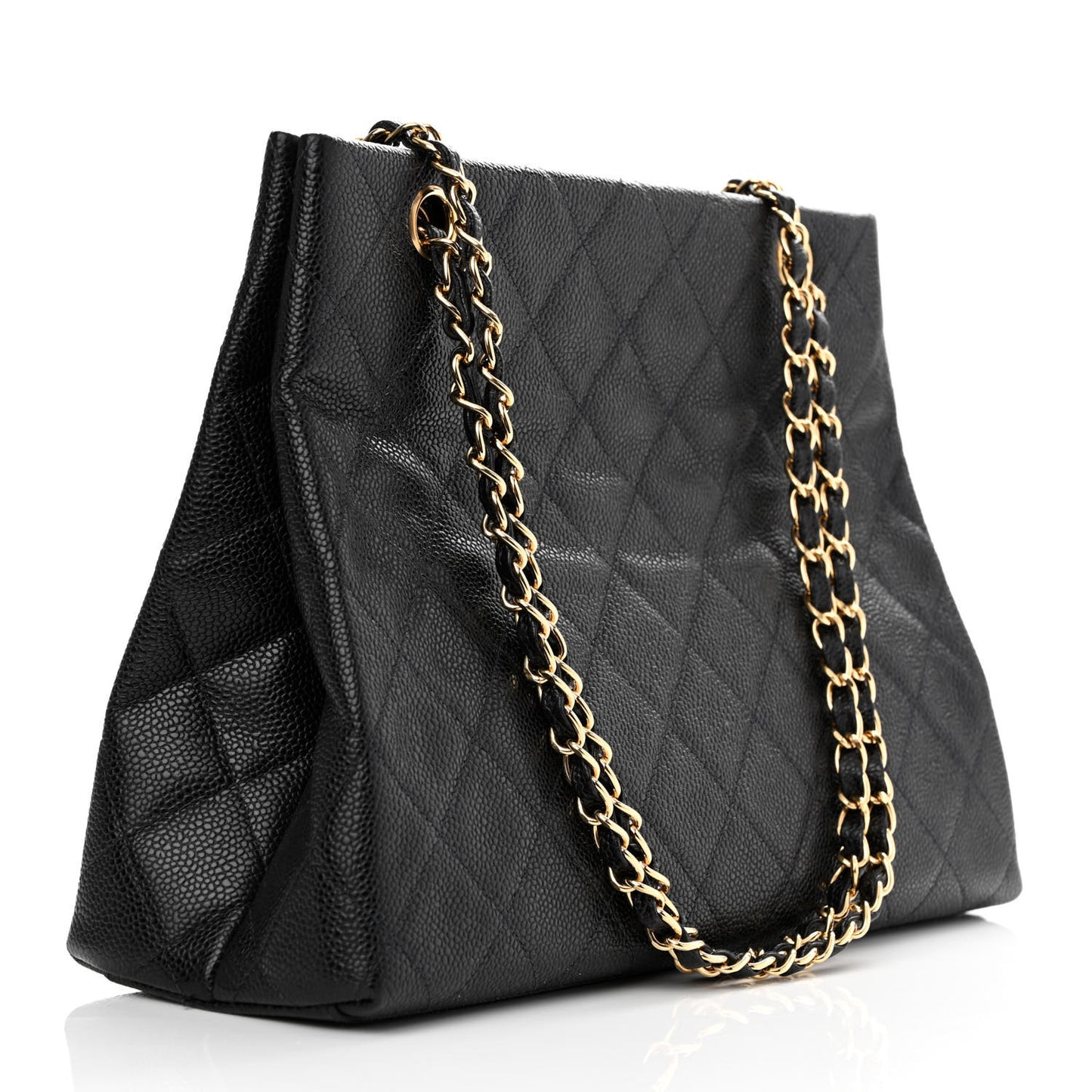 Caviar Quilted Shoulder Bag Black