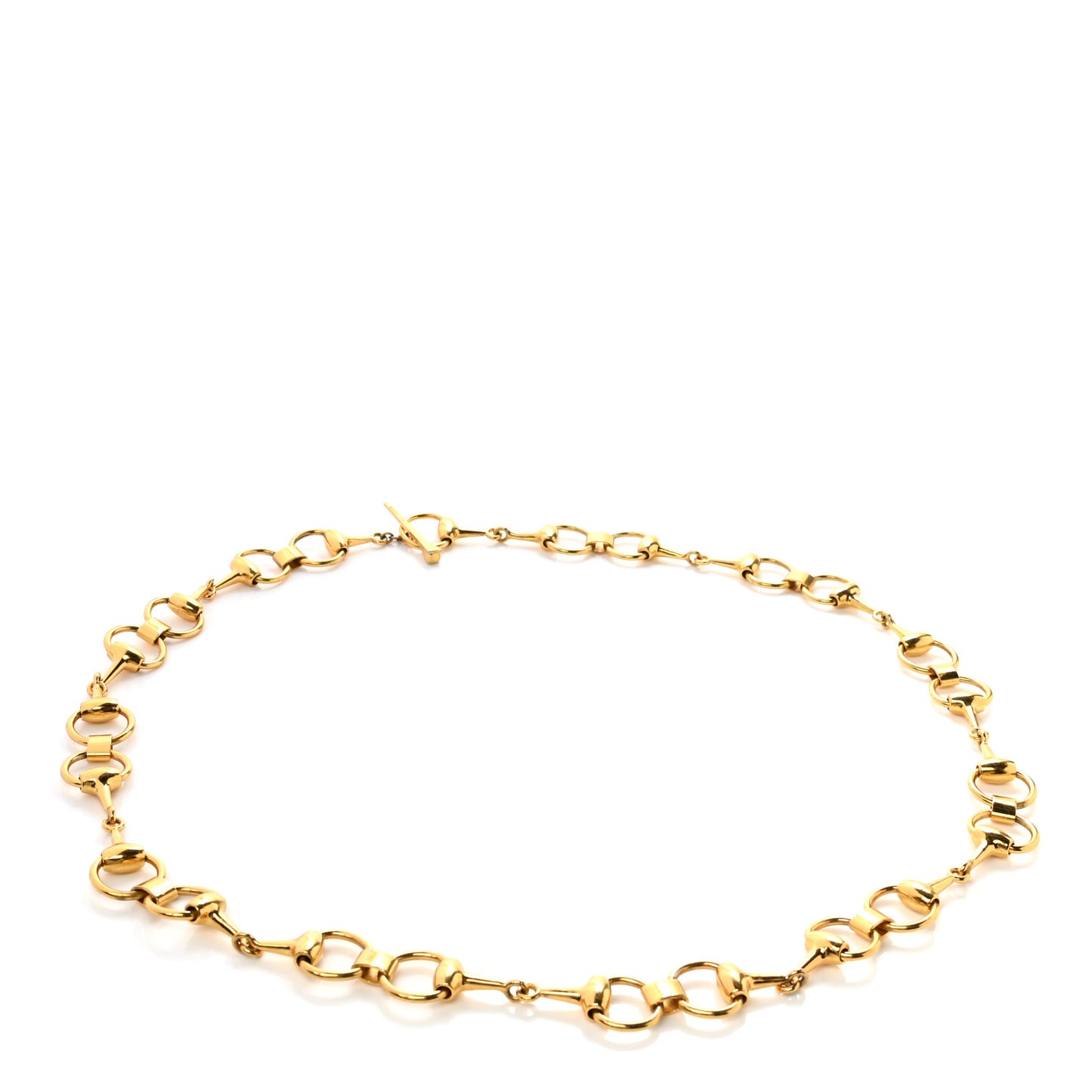 Brass Horsebit Chain Belt Gold