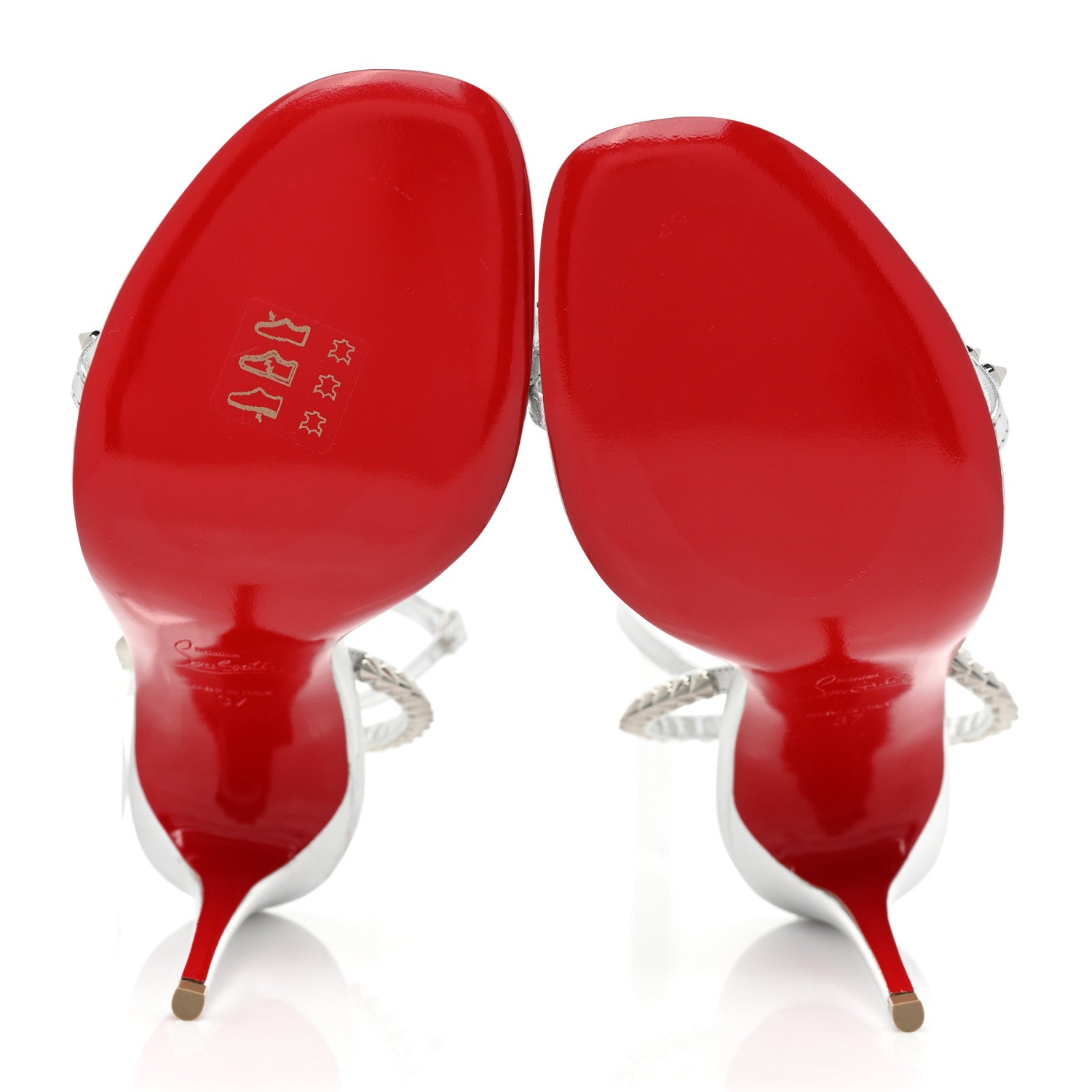 Christian Louboutin Nappa So Me 100 Sandals 37 Silver 6 of 11