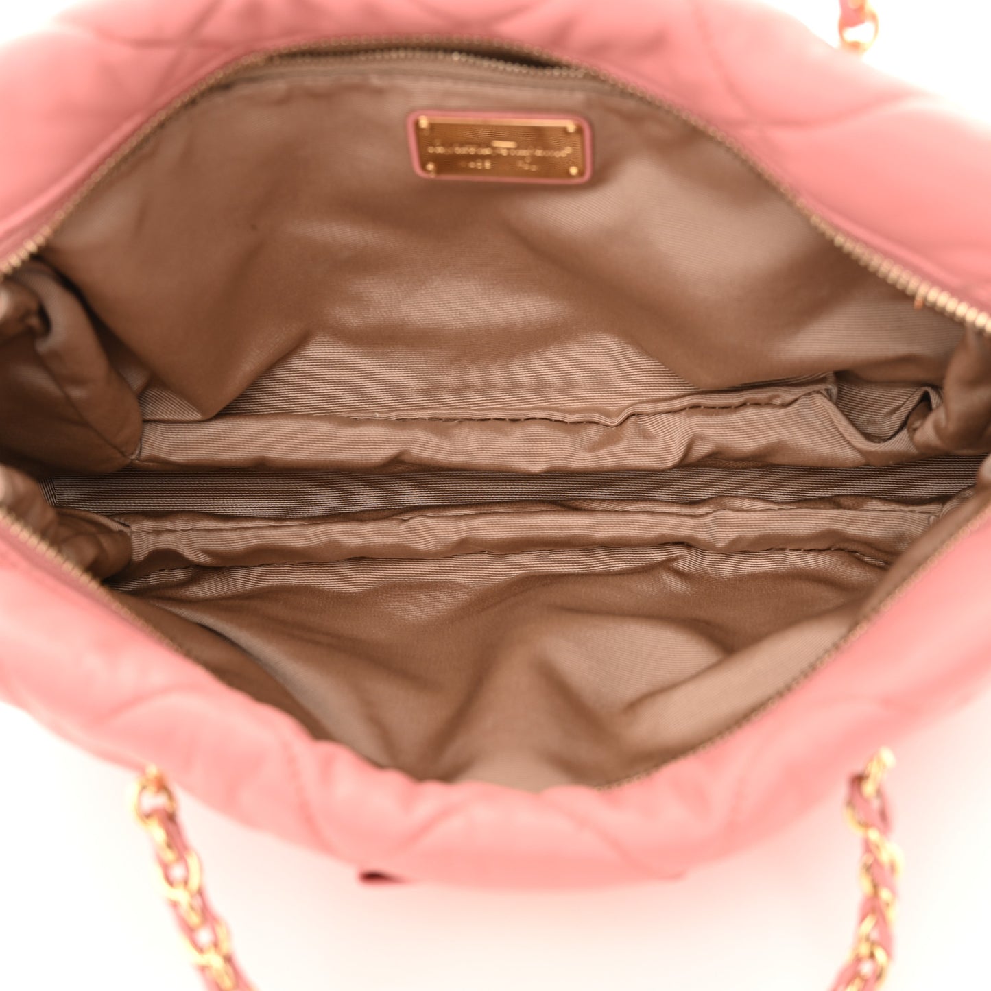 Nappa Quilted Medium Ginette Shoulder Bag Pink