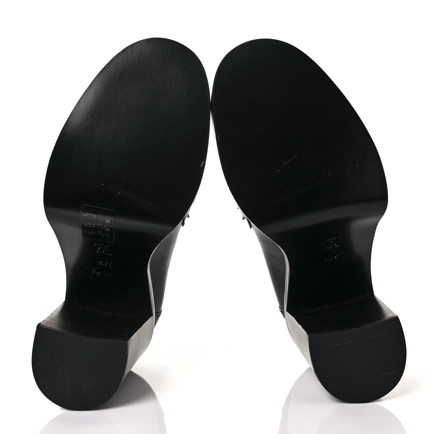 Monogram Calfskin Academy Loafers Pumps 37.5 Black