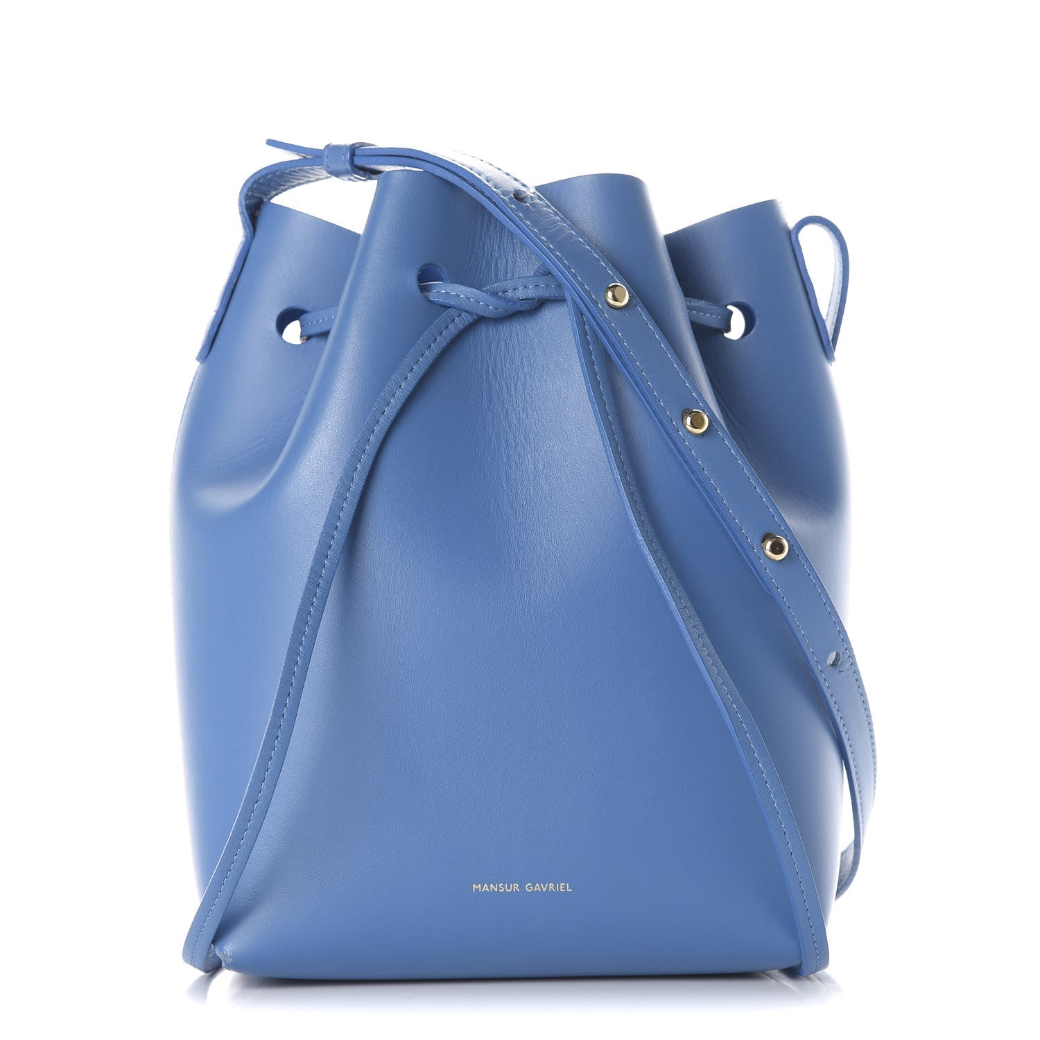 Mansur Gavriel Calfskin Mini Bucket Bag Sea Blue 1 of 8