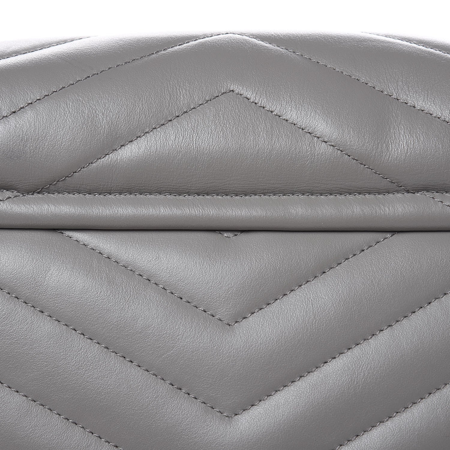 Saint Laurent Calfskin Y Quilted Monogram Large Loulou Chain Satchel Light Grey 13 of 16
