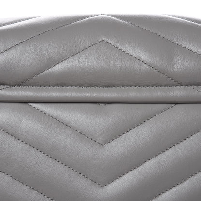 Saint Laurent Calfskin Y Quilted Monogram Large Loulou Chain Satchel Light Grey 13 of 16