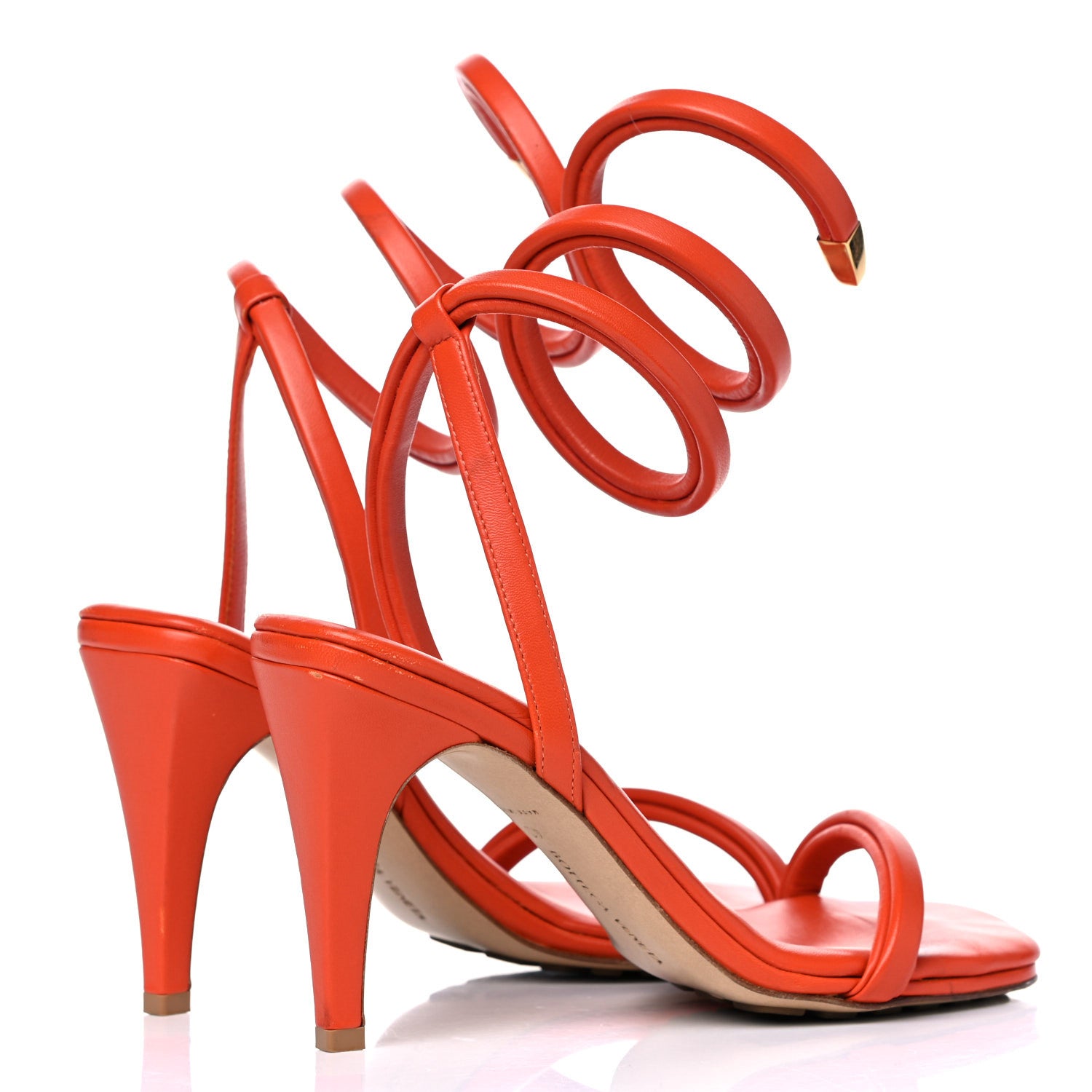 Bottega Veneta Nappa Spiral Sandals 40 Orange 4 of 22