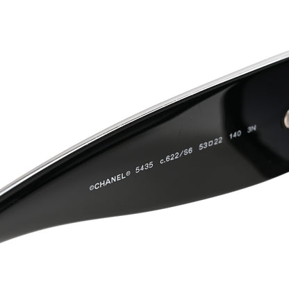 Chanel Acetate Rectangle Sunglasses 5435 Black 5 of 9