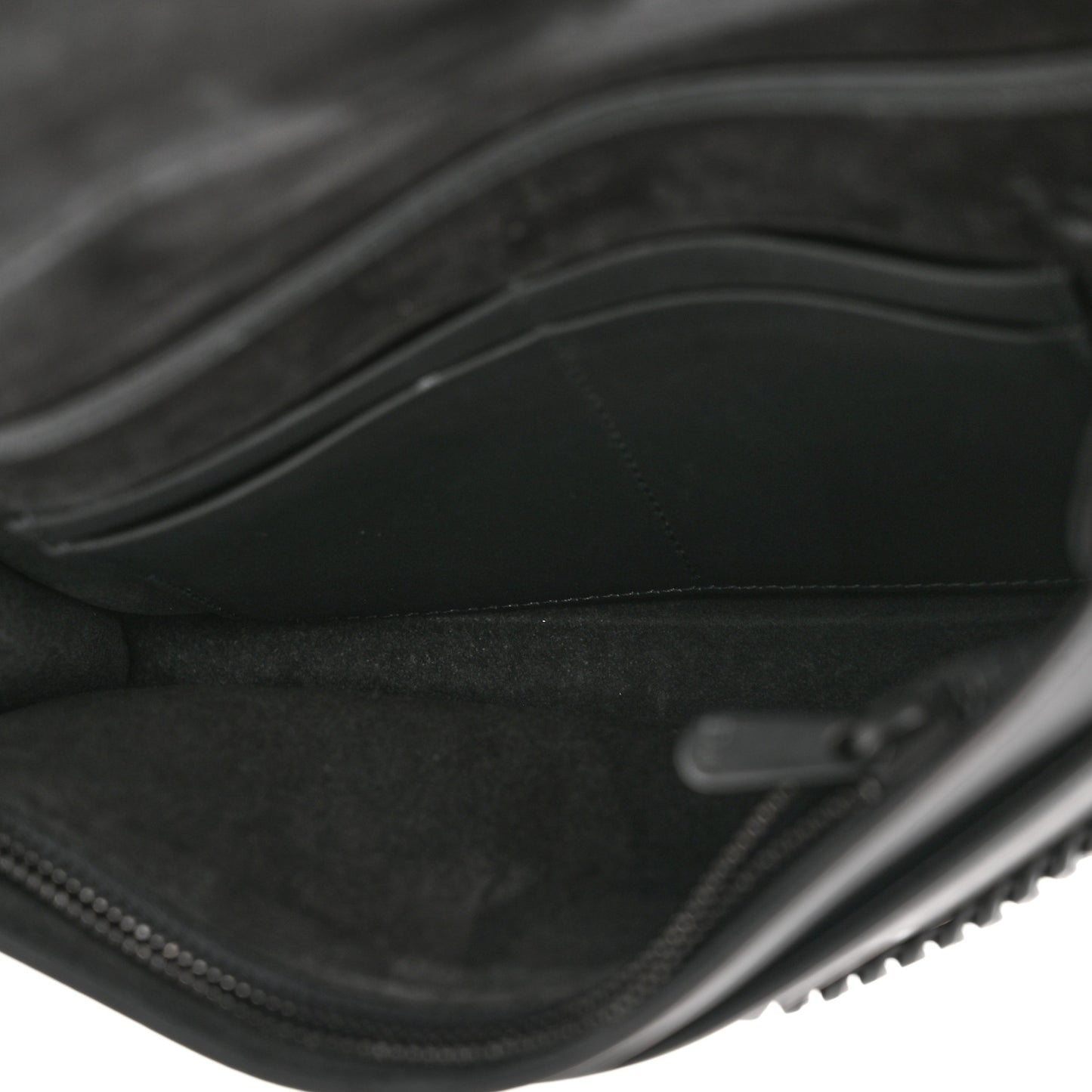 Ultra Matte Calfskin Diorama Wallet on Chain Pouch Black