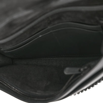 Christian Dior Ultra Matte Calfskin Diorama Wallet on Chain Pouch Black 5 of 11