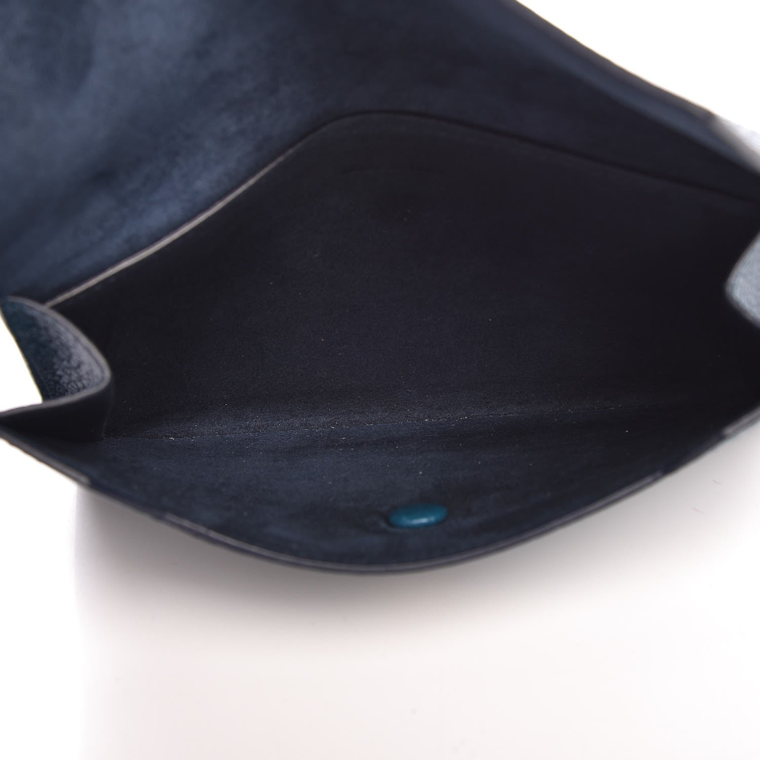 Celine Crisped Calfskin Tie Knot Companion Pouch Blue Denim 5 of 7