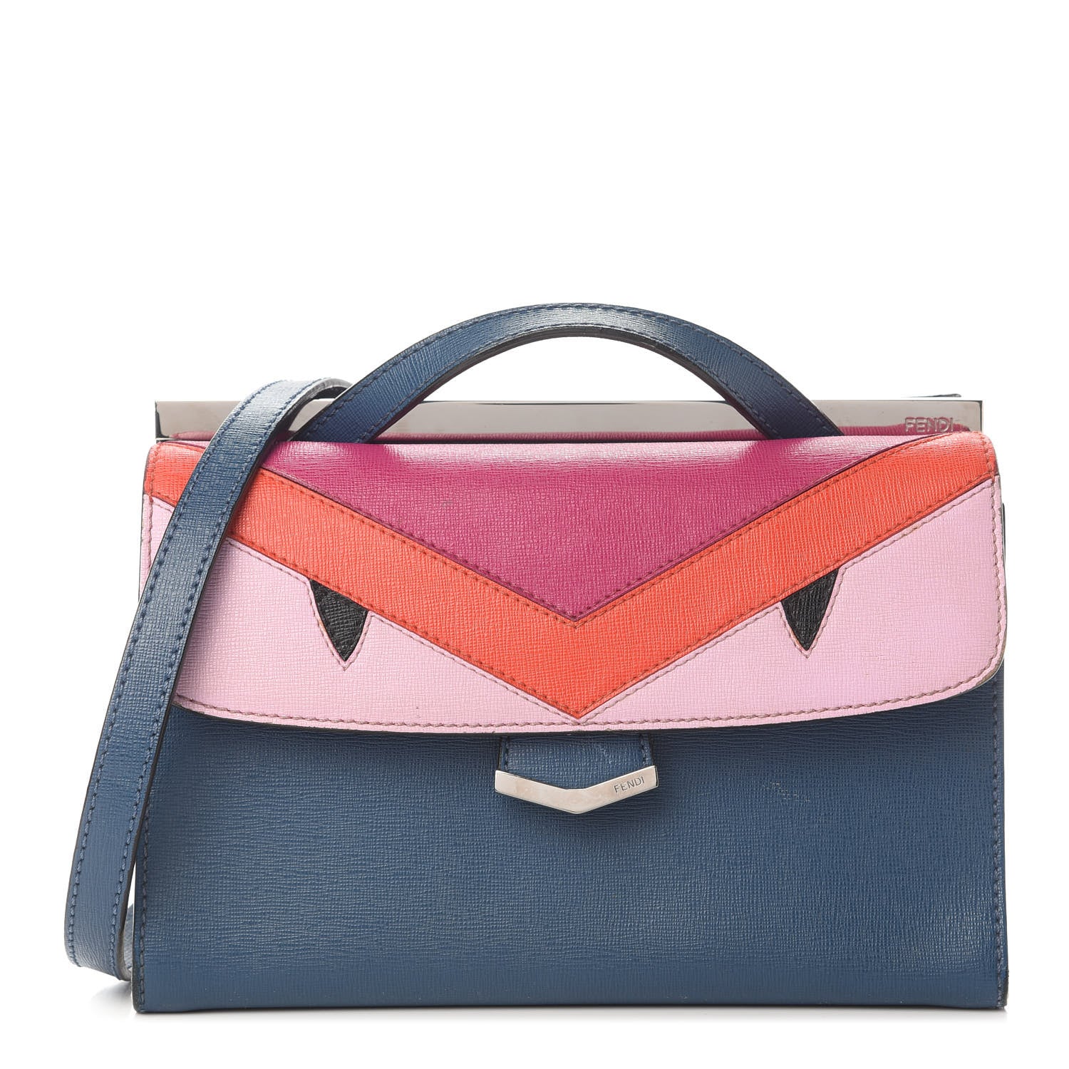 Fendi Vitello Elite Monster Mini Demi Jour Shoulder Bag Multicolor 1 of 18