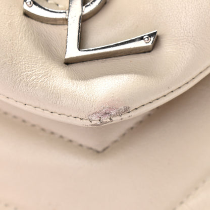 Saint Laurent Calfskin Y Quilted Monogram Medium Loulou Chain Satchel Nude Powder 14 of 14