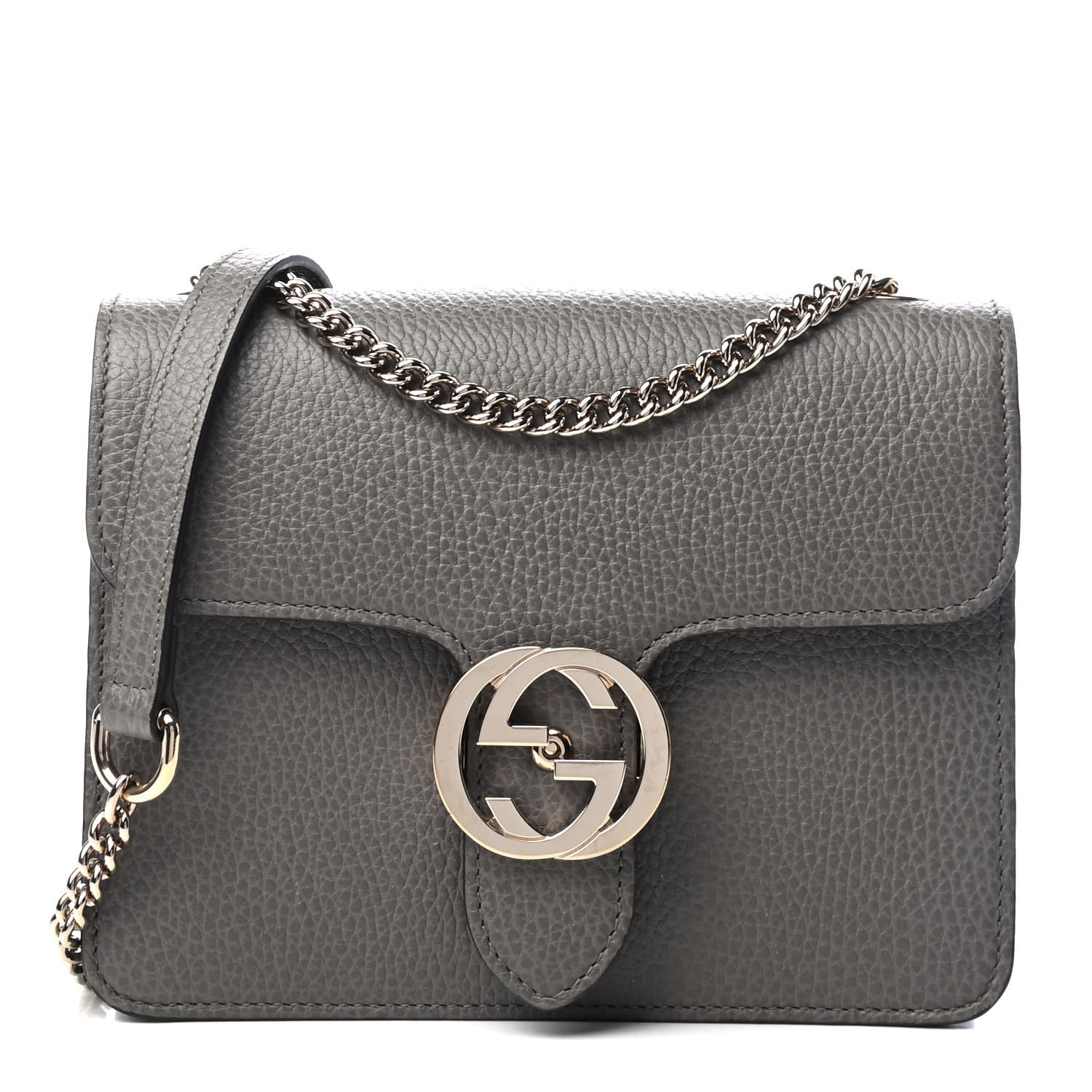 Gucci Dollar Calfskin Small Interlocking G Shoulder Bag Loess 1 of 4