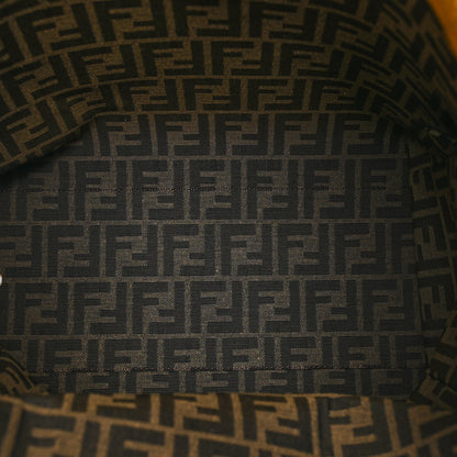 Fendi Crochet Vitello King Logo Plexiglass Medium Fendi Sunshine Shopper Tote Mimosa Panna 5 of 9