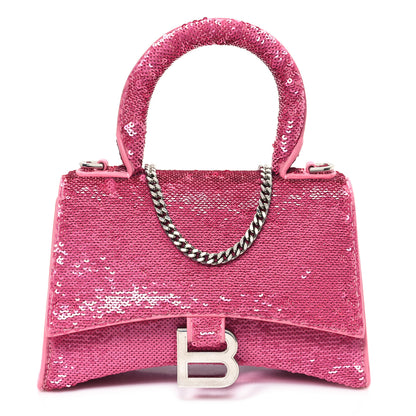 Balenciaga Sequin Hourglass Top Handle Bag XS Pink 1 of 10