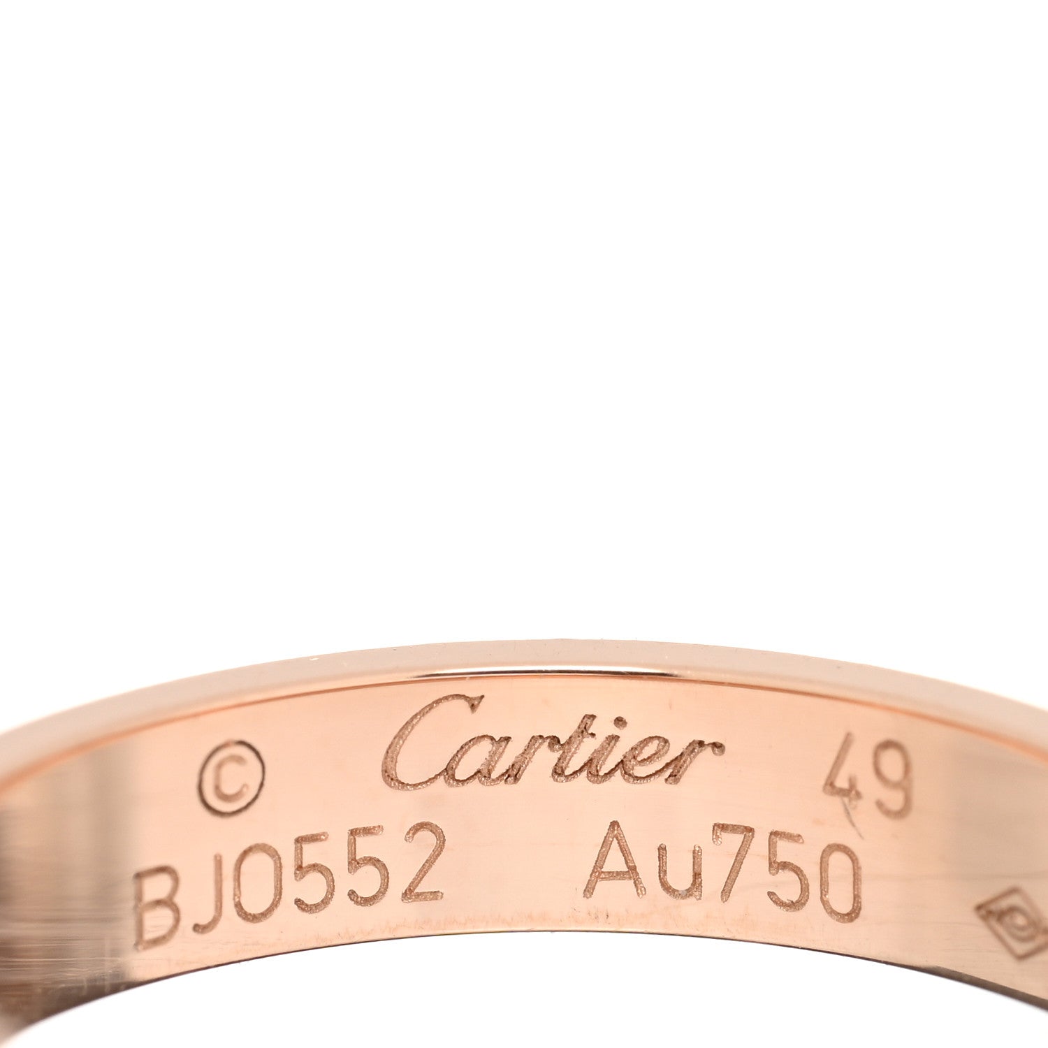 Cartier 18K Pink Gold 3.5mm LOVE Wedding Band Ring 49 5 4 of 4