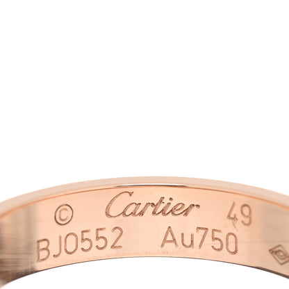 Cartier 18K Pink Gold 3.5mm LOVE Wedding Band Ring 49 5 4 of 4