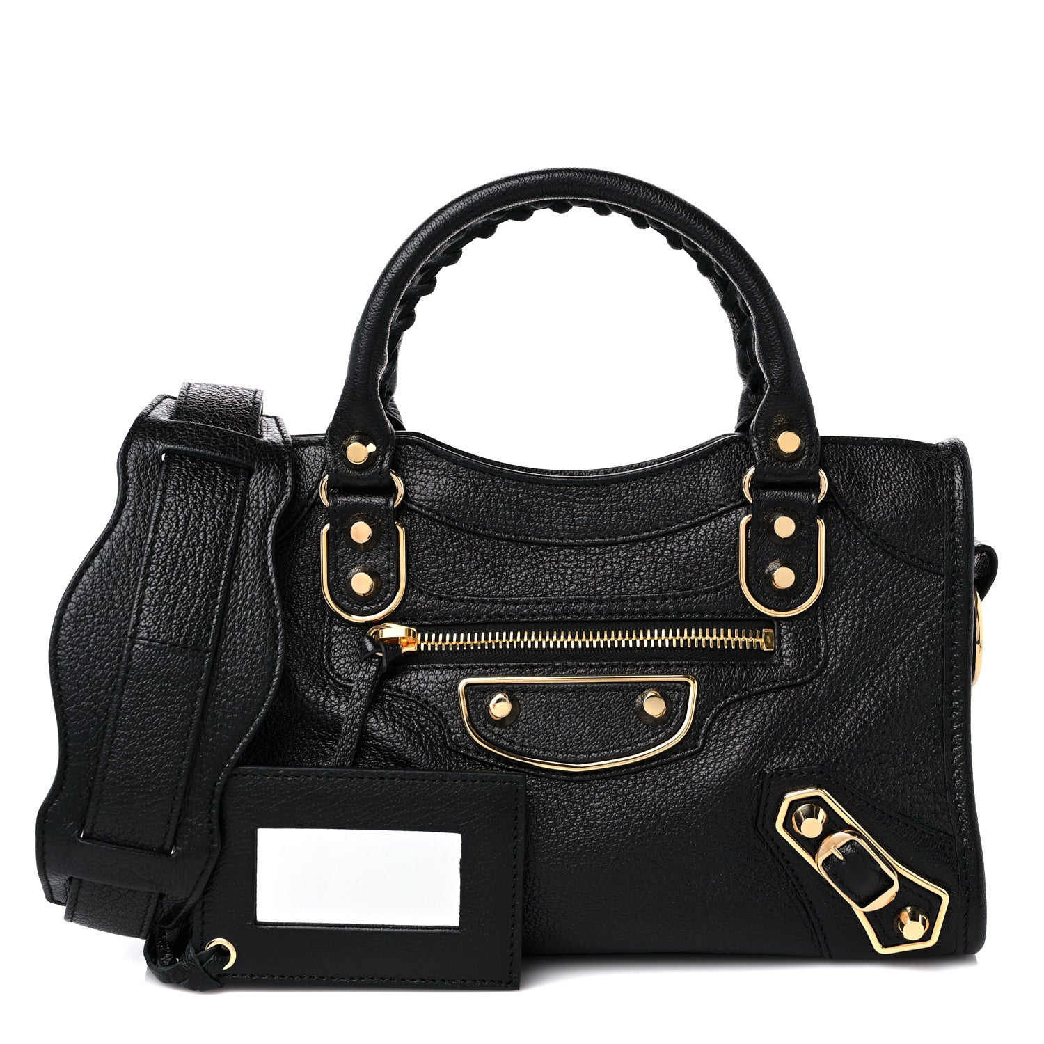 Balenciaga Chevre Gold Metallic Edge Hardware Mini City Black 1 of 10