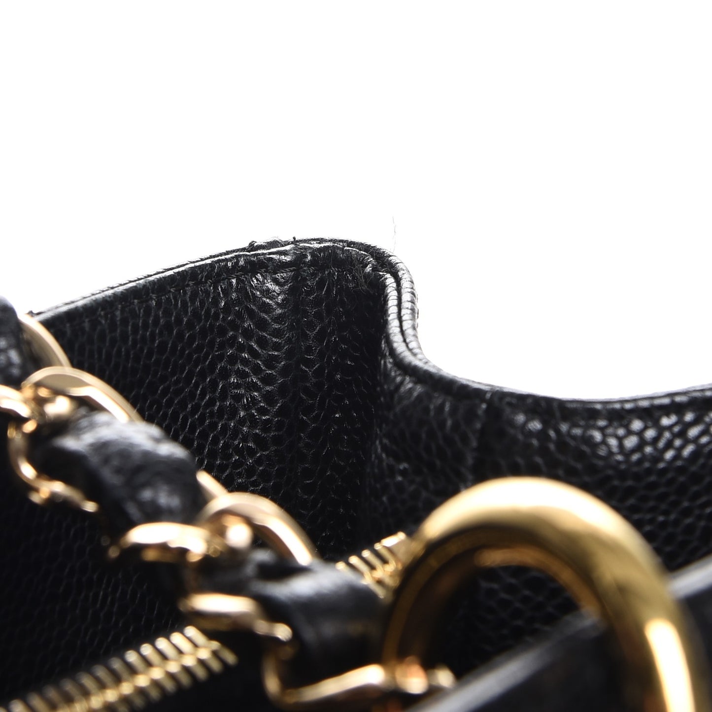 Caviar Quilted Grand Shopping Tote GST Black