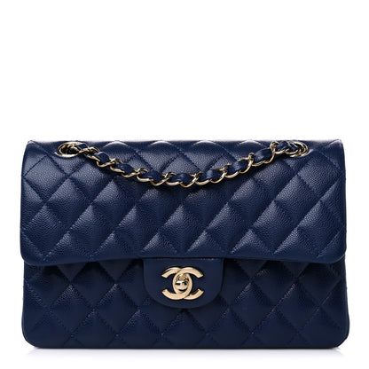 Chanel Caviar Quilted Small Double Flap Navy 1 of 13