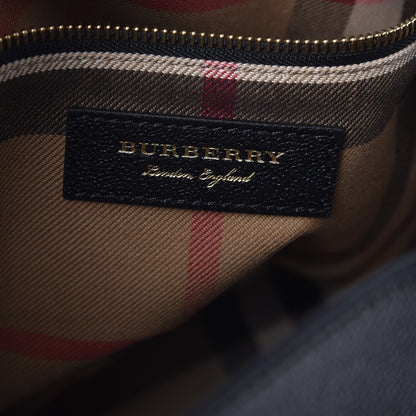 Burberry Soft Grain Calfskin Medium Buckle Tote Black 6 of 7