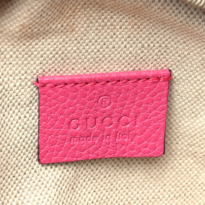 Gucci Grained Calfskin Small Logo Belt Bag Box Pink Green 5 of 9
