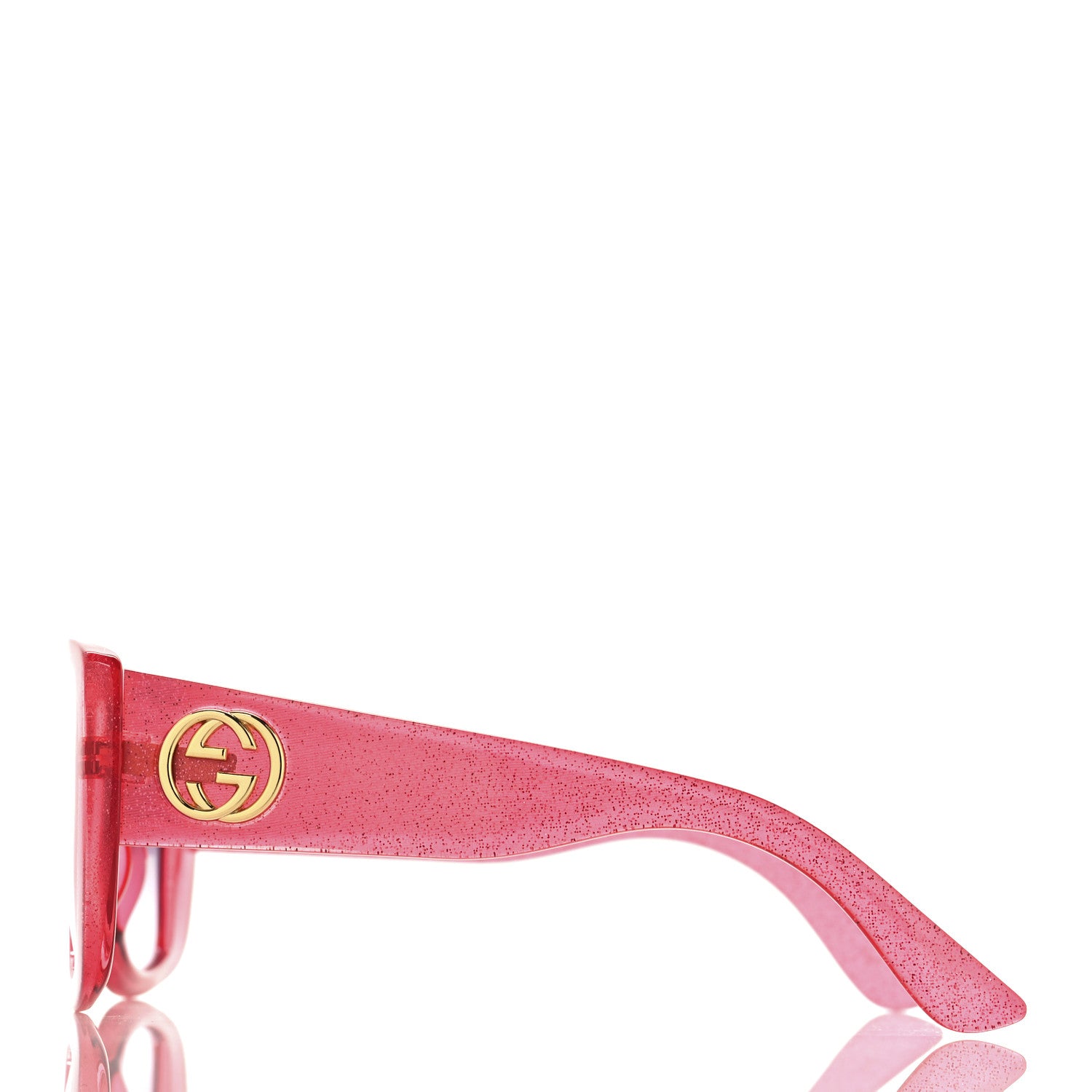Gucci Acetate Square Frame Glitter GG0141S Sunglasses Pink 3 of 8