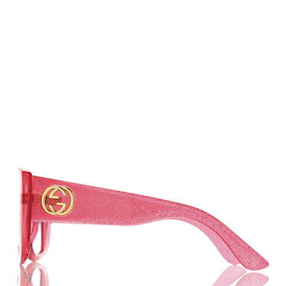 Gucci Acetate Square Frame Glitter GG0141S Sunglasses Pink 3 of 8