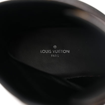 Louis Vuitton Calfskin Monogram Wonderland Flat Ranger Boots 40 Black 10 of 14