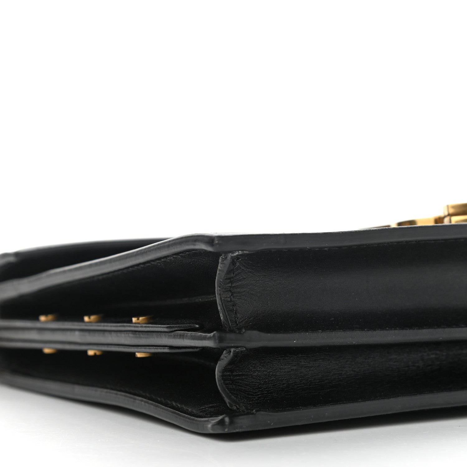 Saint Laurent Smooth Calfskin Monogram Cassandra Clasp Bag Black 12 of 19