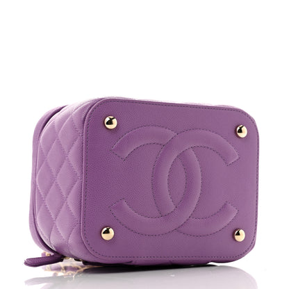 Chanel Caviar Quilted Small CC Vanity Case Purple 4 of 10