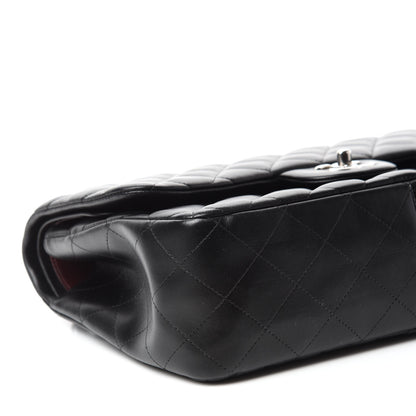 Chanel Lambskin Quilted Jumbo Double Flap Black 7 of 13