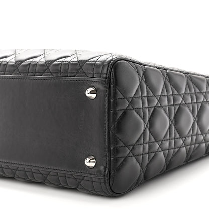 Christian Dior Lambskin Cannage Large Lady Dior Black 10 of 10