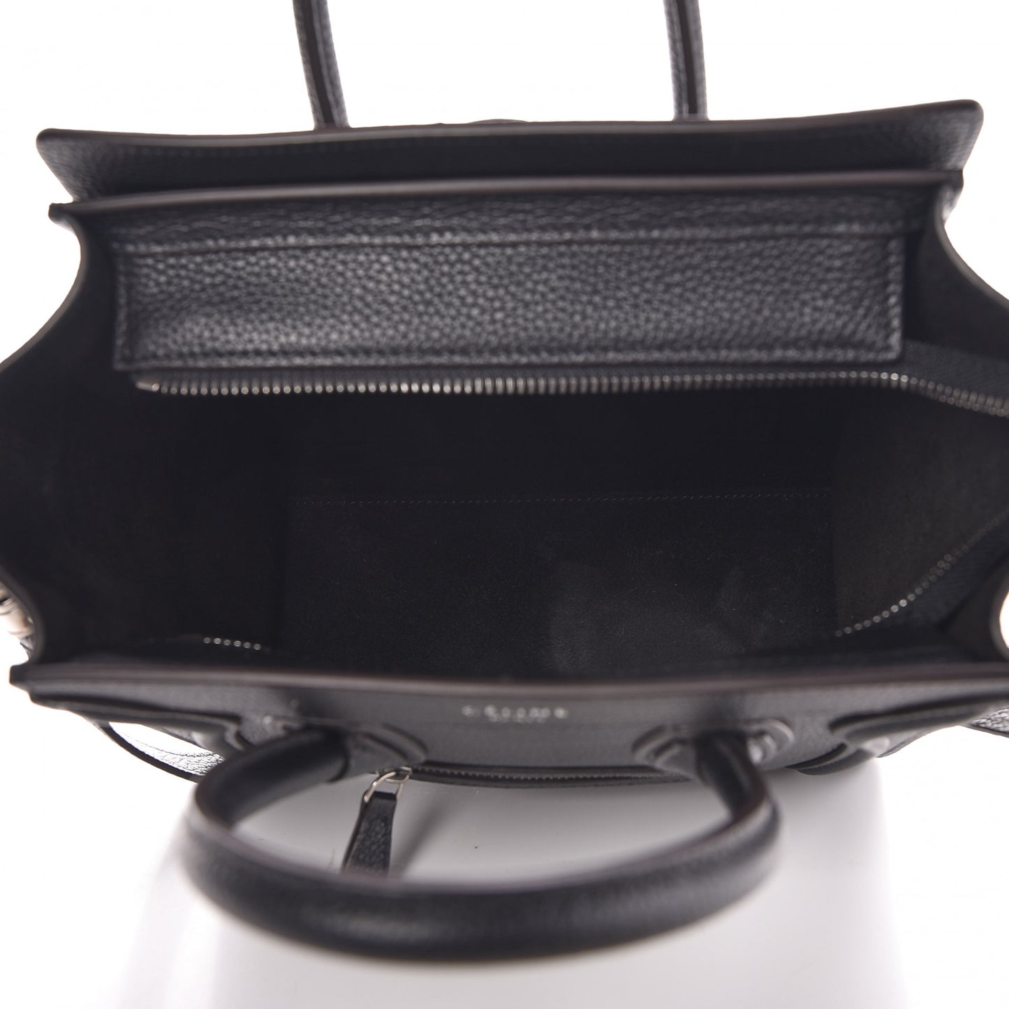 Drummed Calfskin Nano Luggage Black