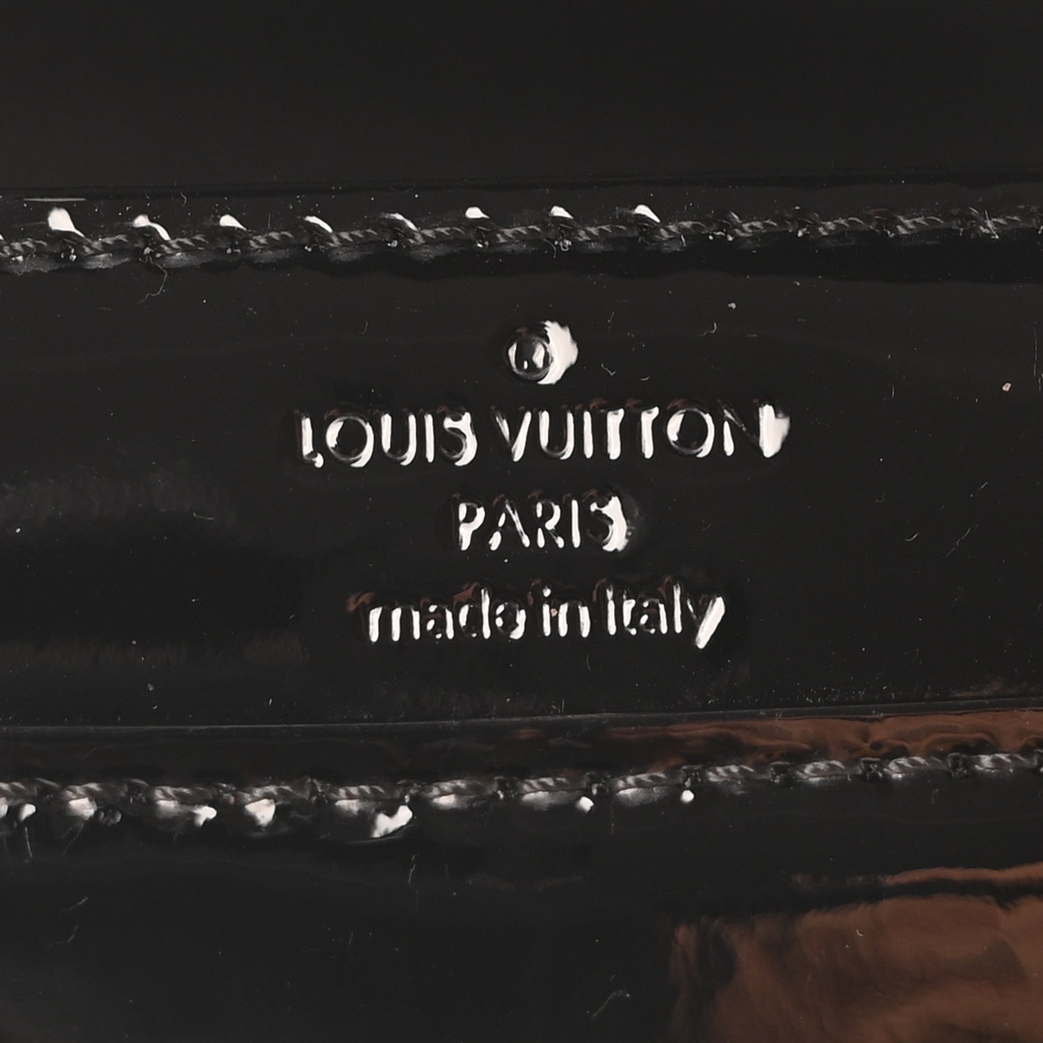 Louis Vuitton Patent Louise Clutch Black 5 of 8