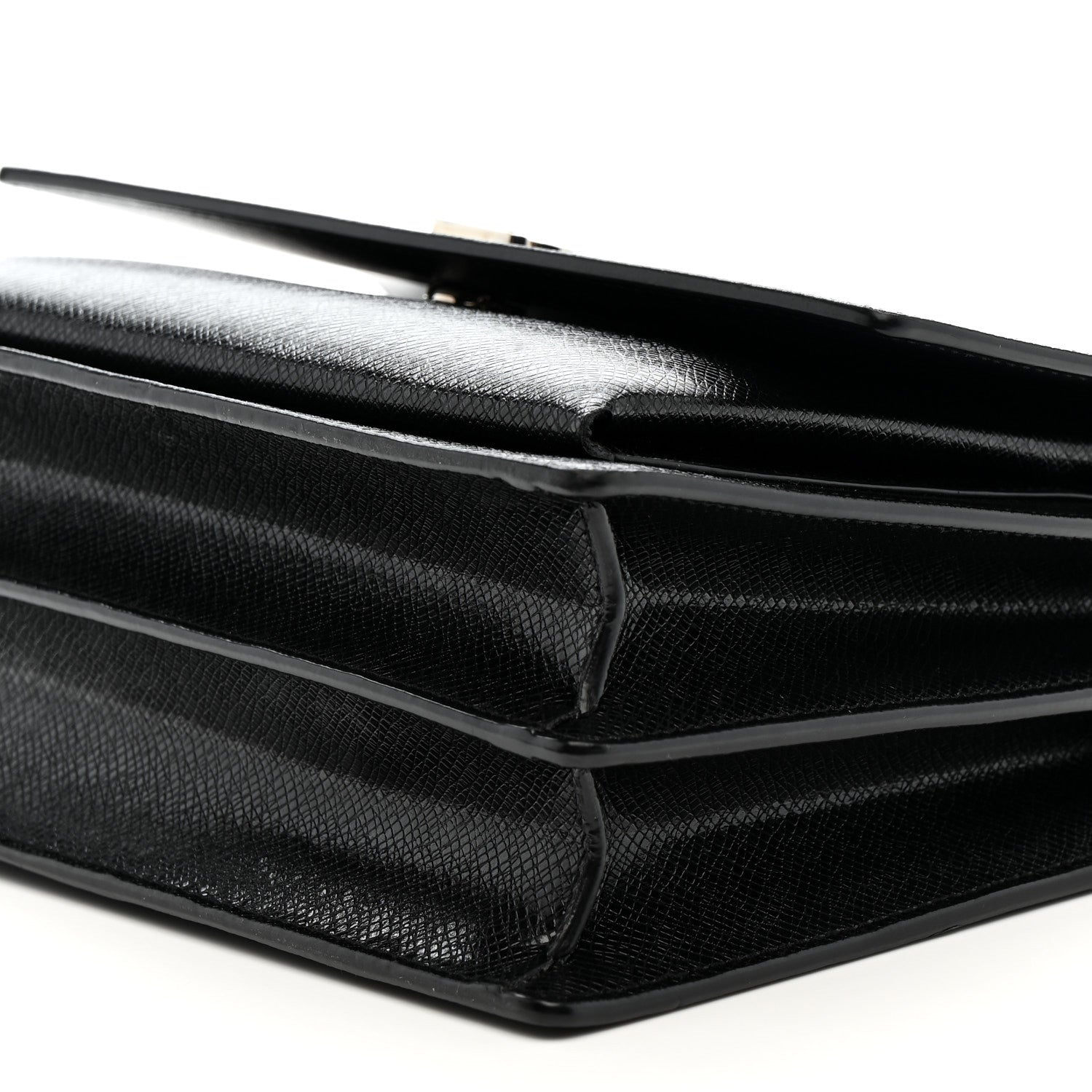 Saint Laurent Coated Bark Calfskin Medium Monogram Sunset Black 10 of 13