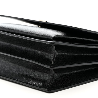 Saint Laurent Coated Bark Calfskin Medium Monogram Sunset Black 10 of 13
