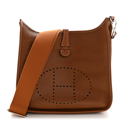 Hermes Taurillon Clemence EVELYNE III PM Gold 1 of 12