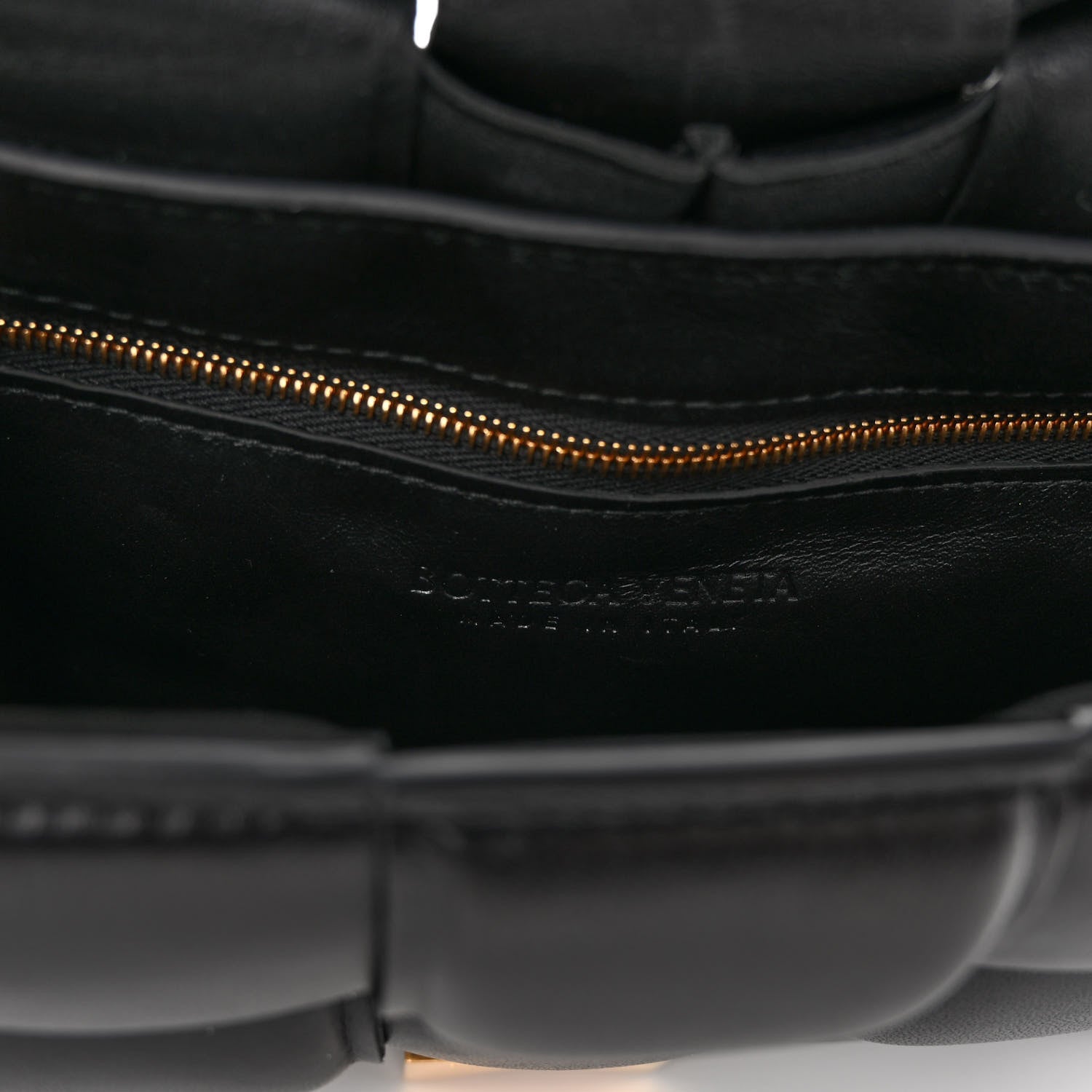 Bottega Veneta Lambskin Maxi Intreccio Padded Chain Cassette Crossbody Bag Black 6 of 9