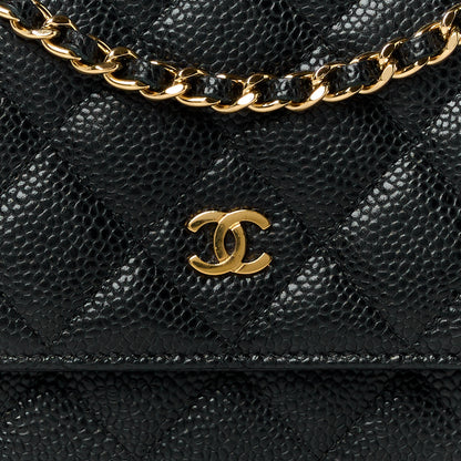 Chanel Caviar Quilted Wallet on Chain WOC Black 8 of 13
