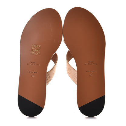 Givenchy Calfskin Logo Strap Sandals 37 Brown 7 of 11