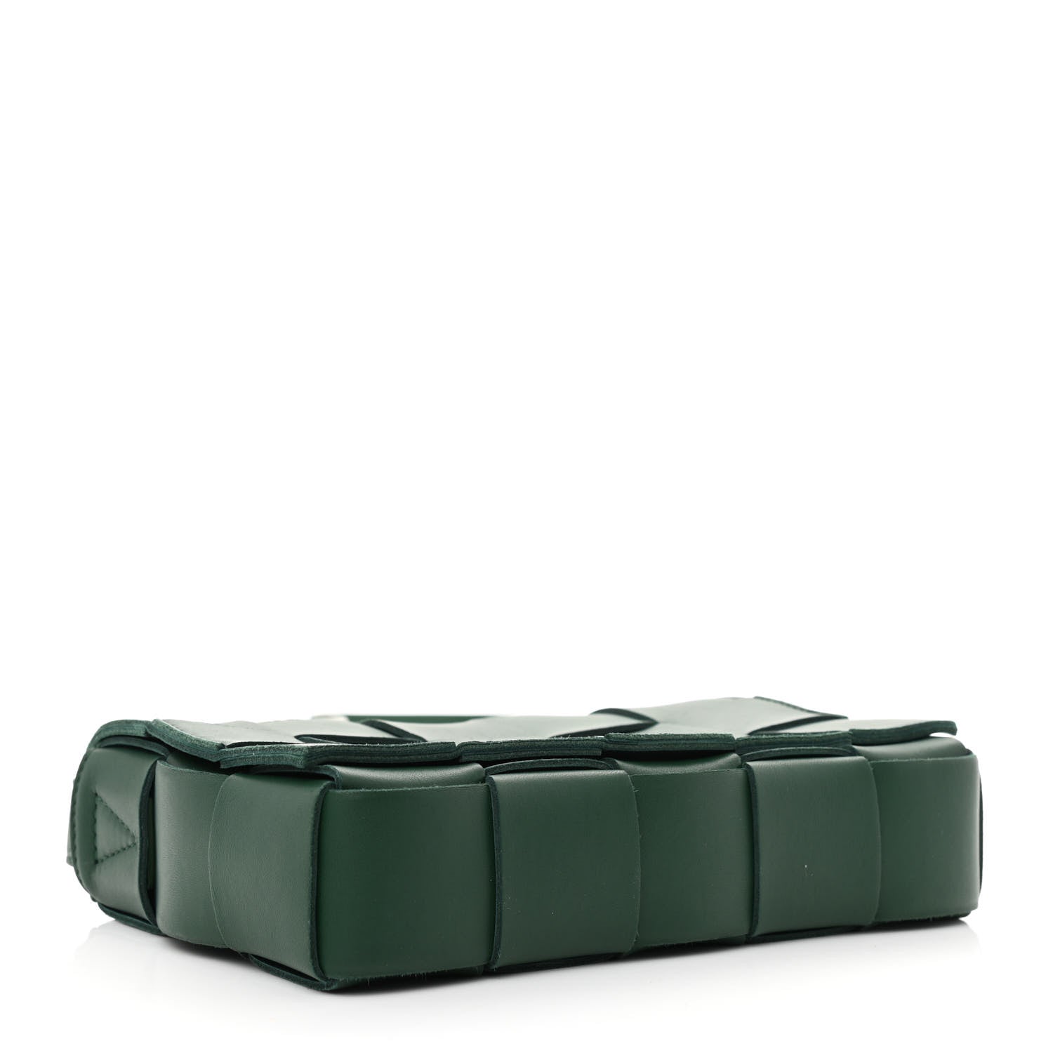 Bottega Veneta Lambskin Maxi Intrecciato Cassette Crossbody Bag Raintree Green 4 of 10