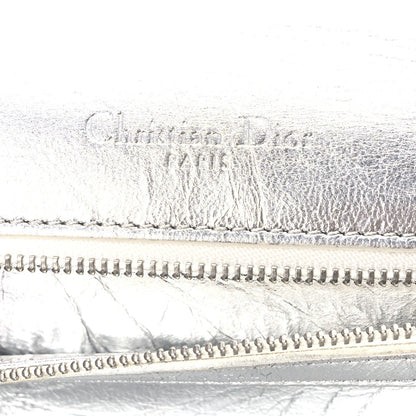 Christian Dior Metallic Crinkled Lambskin Medium Diorama Flap Bag Silver 6 of 9