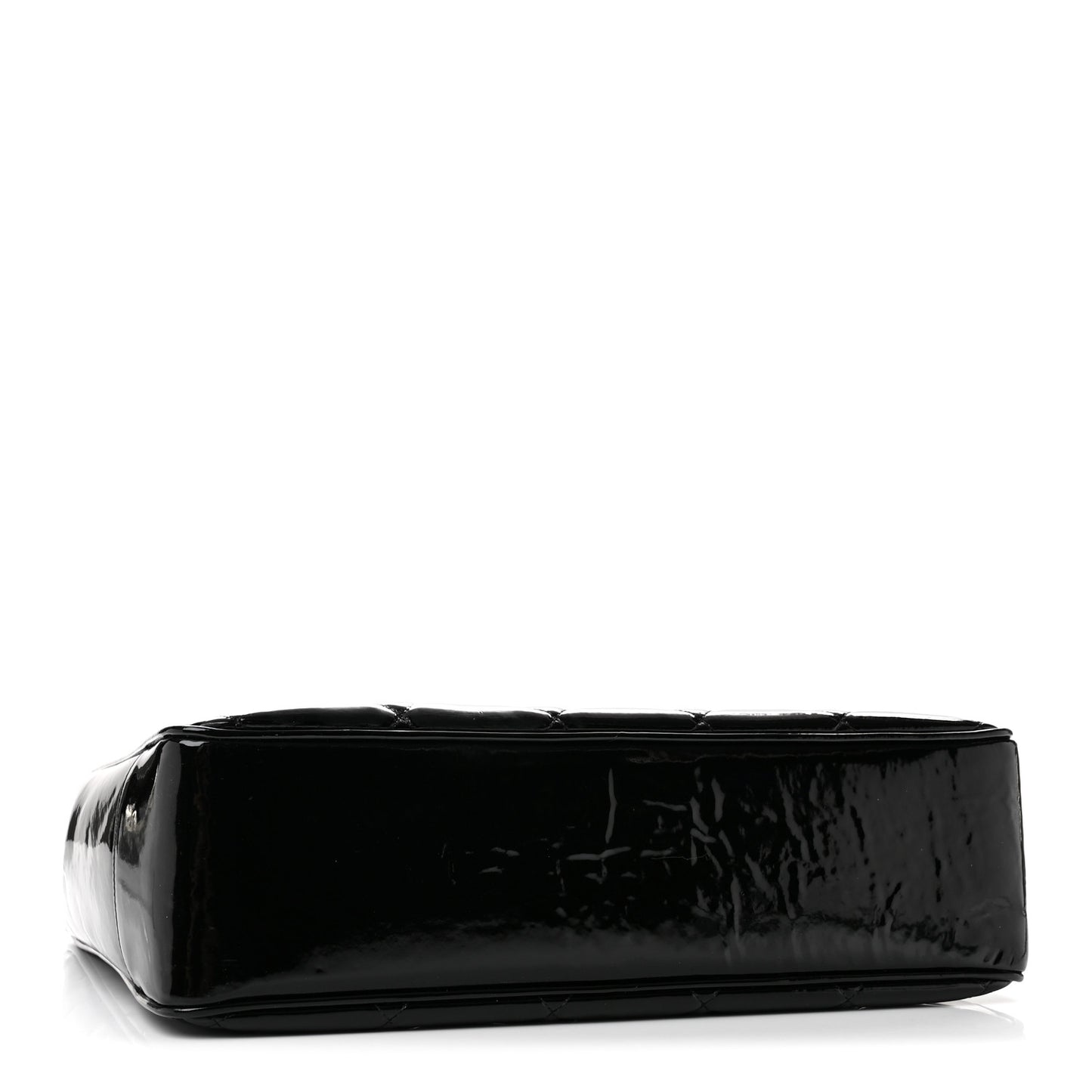 Patent Quilted CC Shoulder Bag Black